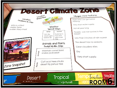 Google Slides to research the various climate zones