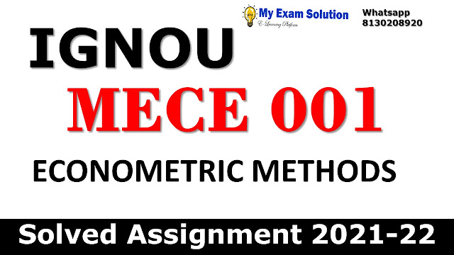 MECE 001 Solved Assignment 2021-22