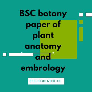 Bsc botony paper of Plant Anatomy and Embryology || Download paper of plant anatomy and embryology