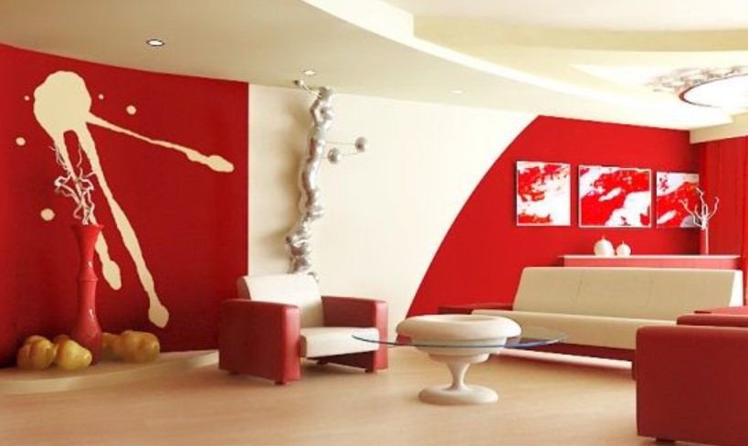 red paint colors for living room