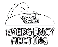 Calling for an emergency meeting - Among us coloring page