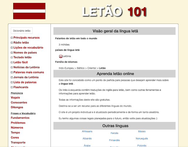 Site para começar a aprender Letão online grátis