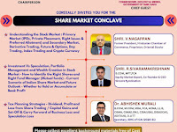 SHARE MARKET CONCLAVE at Rani Seethai Hall Chennai on 2024 Thursday 7th March at 5-30 PM