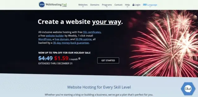 WebHostingPad - استضافة رخيصة لمواقع التجارة الإلكترونية