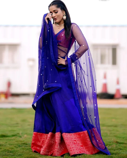 Rashmi gautam new photoshoot in dark blue lehenga