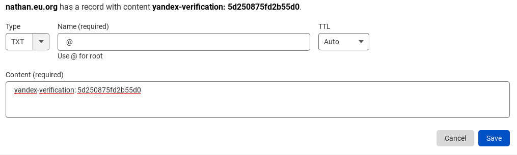 TXT Record Kepemilikan Domain