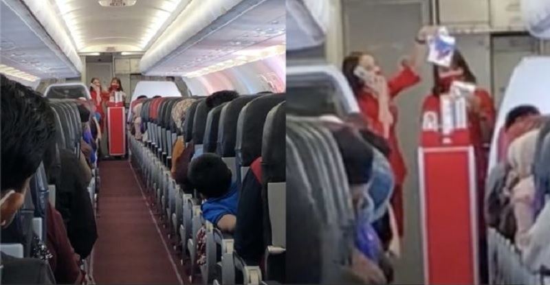 Krew kabin AirAsia guna dialek Kelantan dalam pesawat cuit hati netizen