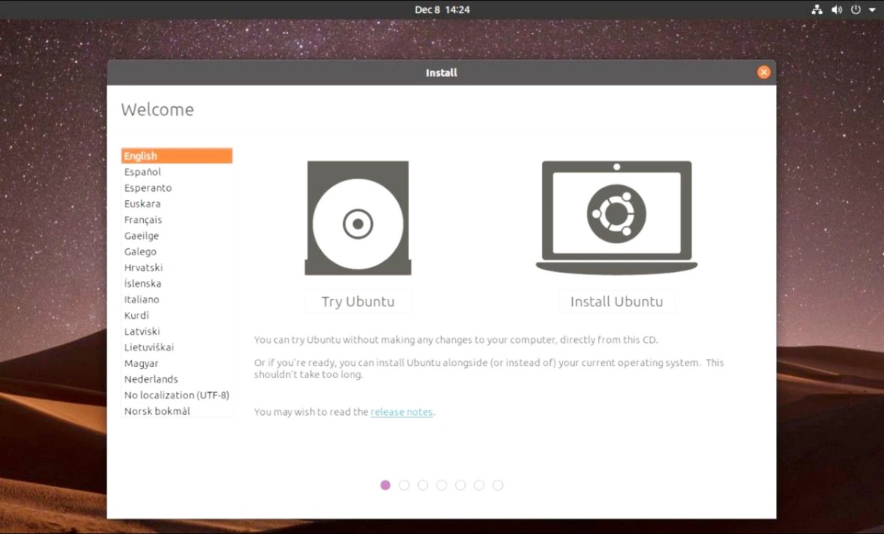 Ubuntu Web Installation Screen