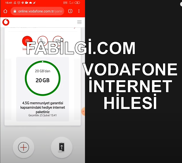 Vodafone Faturalı Faturasız 20 GB İnternet Hilesi Mart 2022