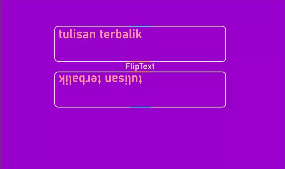 Generator Tulisan Terbalik Fliptext di Postingan