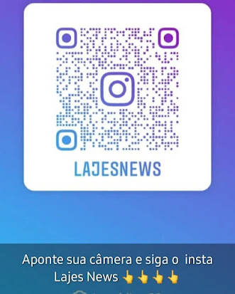 SIGA O LAJES NEWS INSTAGRAM, CLIQUE AQUI NO CÓDIGO QR code