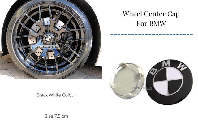 Black White Wheel Center Cap Size 75mm For BMW