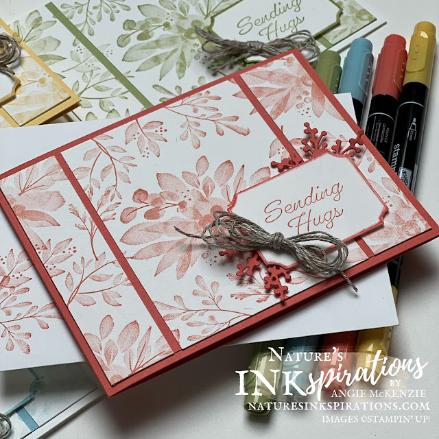 Eden's Garden Toile cards for a sketch challenge blog hop | Nature's INKspirations by Angie McKenzie