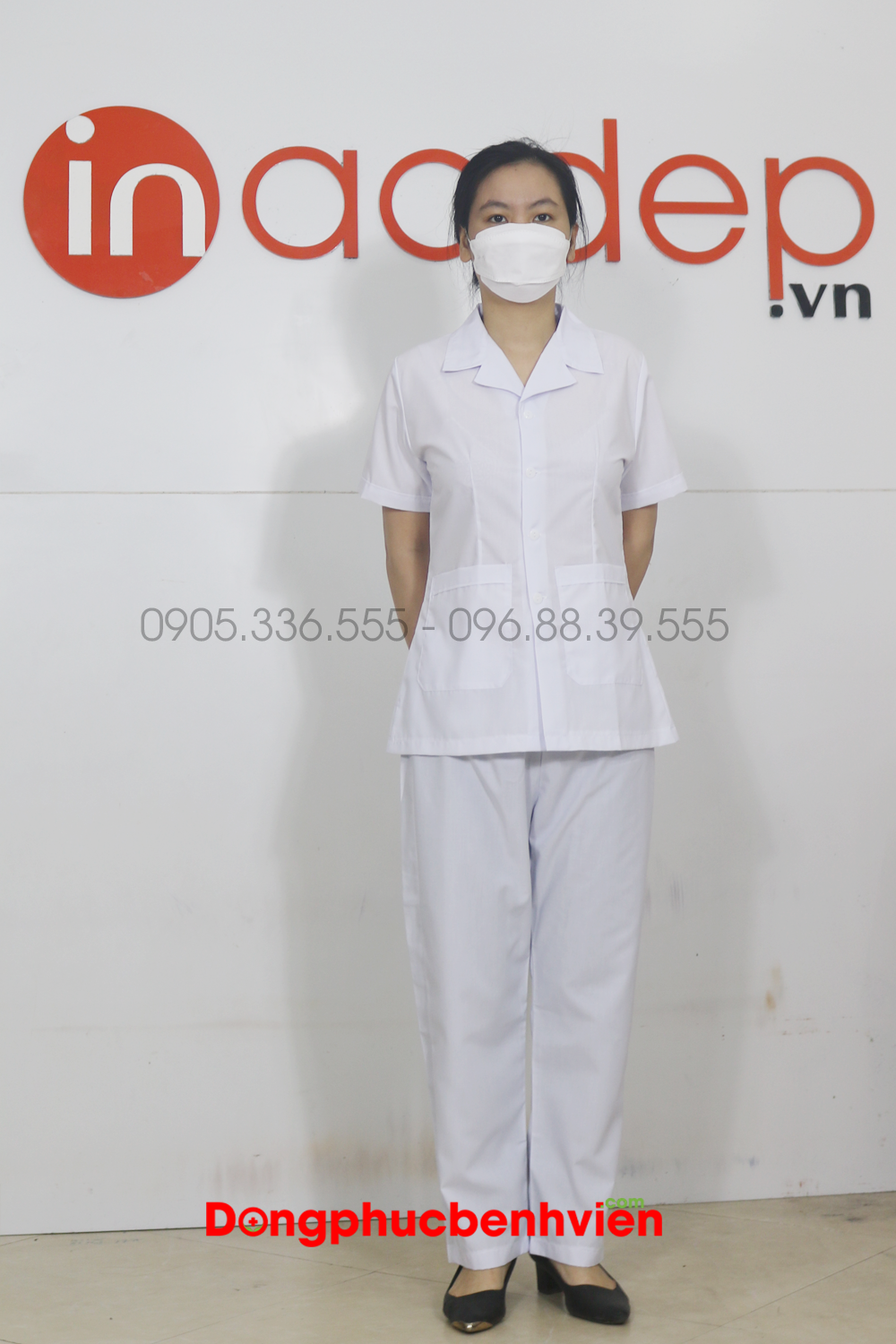 Quần áo bác sĩ ngắn tay màu trắng