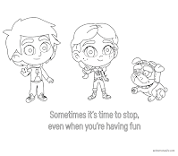 Kit, Tesh and Butch coloring page