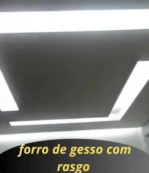 forro de gesso com rasgo