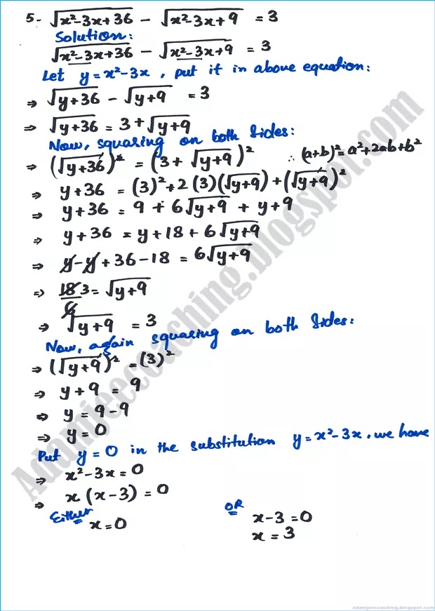 quadratic-equations-exercise-8-4-mathematics-9th