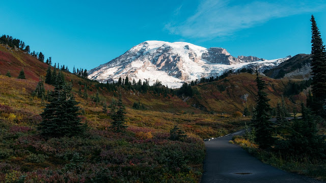 Wallpaper wallpaper mountain, top, snow, road, landscape