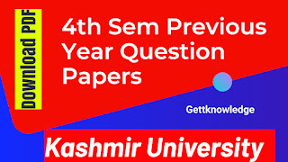 4th Sem b.com paper Kashmir university