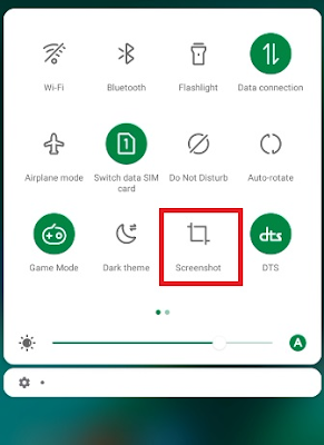 Cara Screenshot HP Infinix Hot 10 Play menggunakan Quick Menu