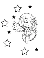 Cute fairy coloring page