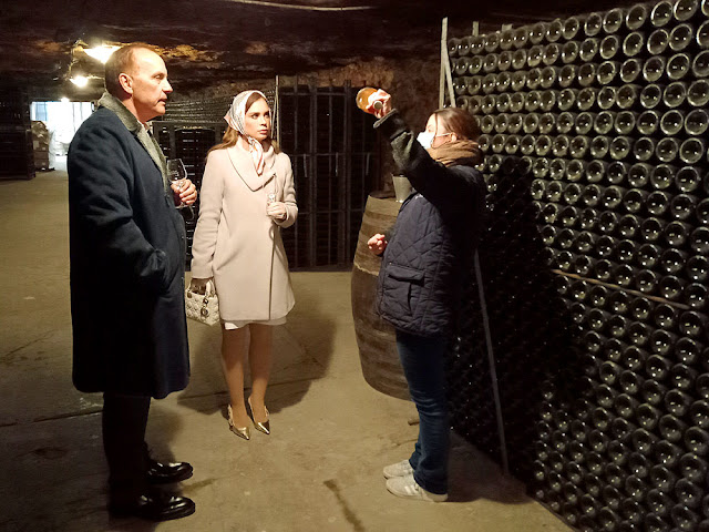 Visit to a wine producer's cellar, Vouvray, Indre et Loire, France. Photo by Loire Valley Time Travel.