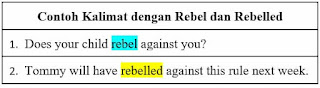 Rebel, Rebelled, Rebelled Contoh Kalimat, Penggunaan dan Perbedaannya