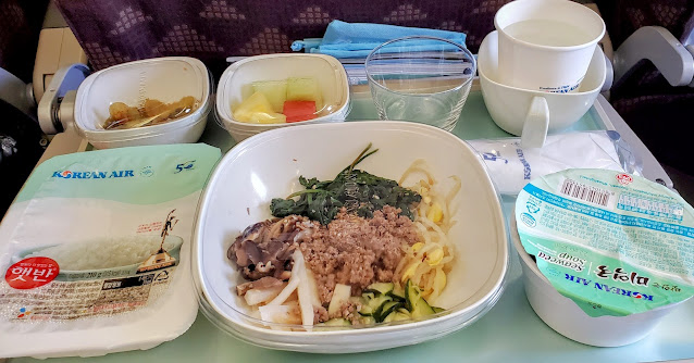 Long flight but good food at Korean Airline