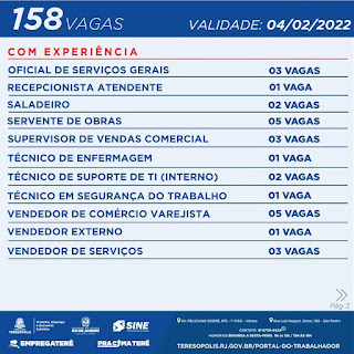 Programa ‘Emprega Terê’ divulga 158 vagas de emprego no SINE Teresópolis
