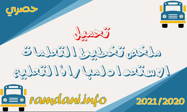 ملخص تخطيط التعلمات , الاستعداد لمباراة التعليم 2020 / 2021