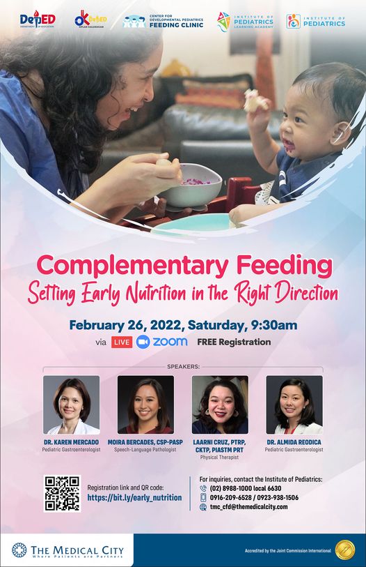 Complementary Feeding: Setting Early Nutrition in the Right Direction | Free Webinar by DepEd | February 26 | Register Here!