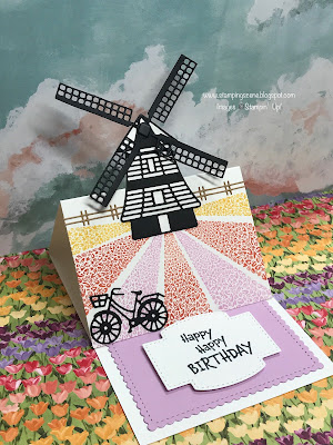 stampin up easel card tulip fields with zoe tant