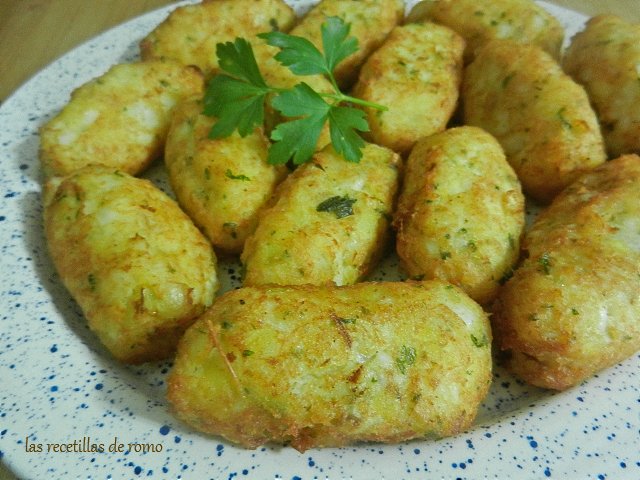 Buñuelos de patata y bacalao