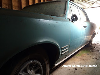 Body is straight and rust-free on 1966 Pontiac Tempest pulled from garage after 28 years.