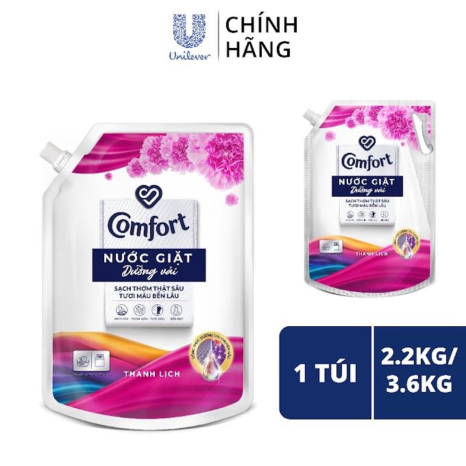 Mall Shop [ unilever_vietnam ] Nước giặt dưỡng vải Comfort hương Thanh Lịch túi 2,2kg / 3,6kg