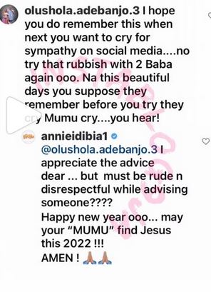May Your Mumu Find Jesus This 2022 - Annie Idibia Slams Critic Over Comment On Marriage To 2face