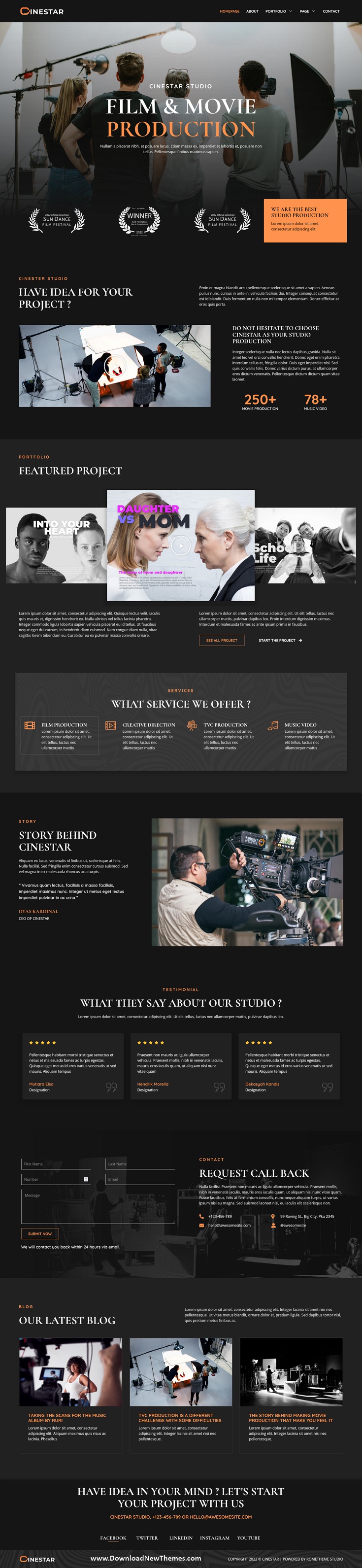 Cinestar - Film & Video Production Elementor Template Kit Review
