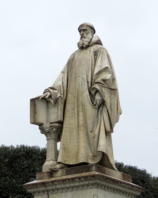 Guido of Arezzo (Guido Monaco) by Salvino Salvini, Piazza Guido Monaco, Arezzo