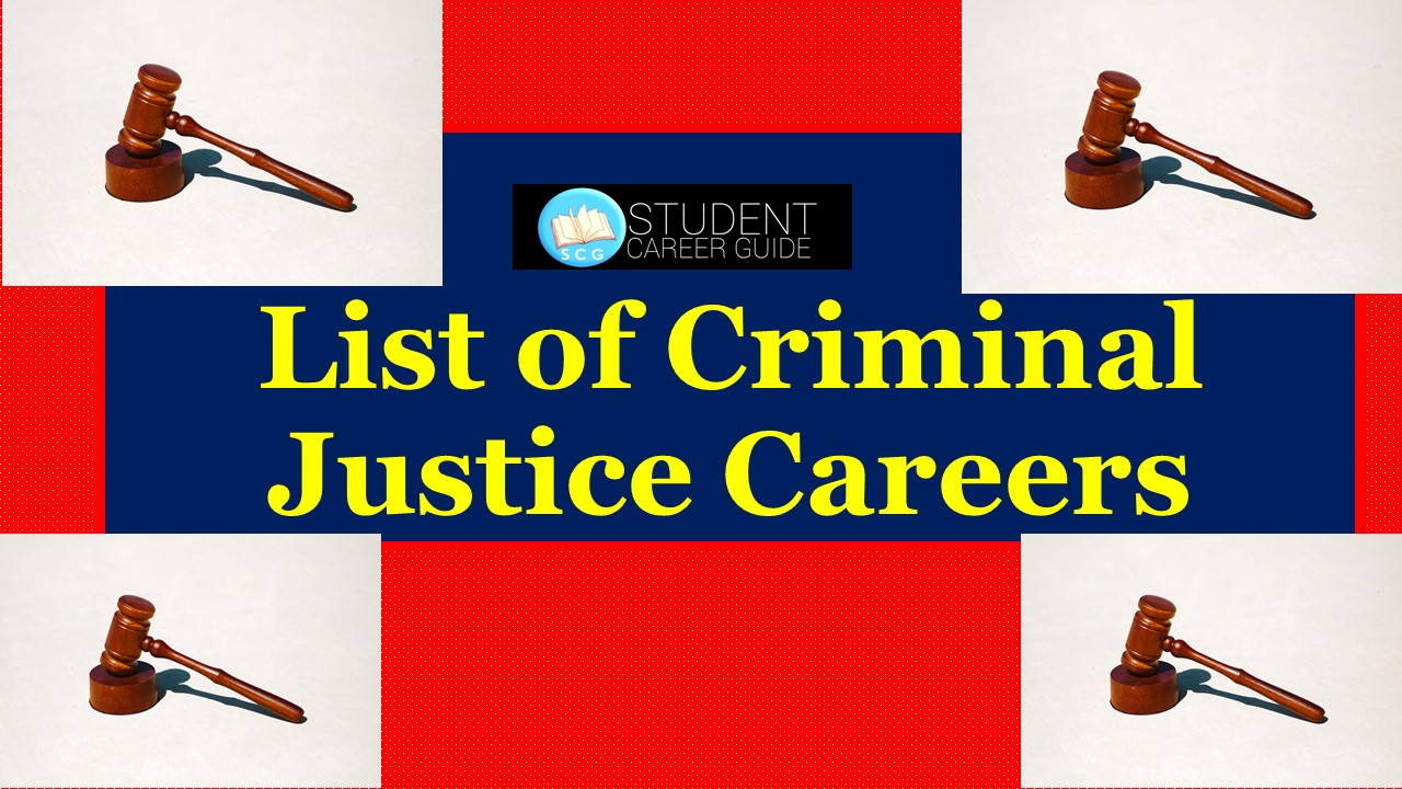 List of Criminal Justice Careers
