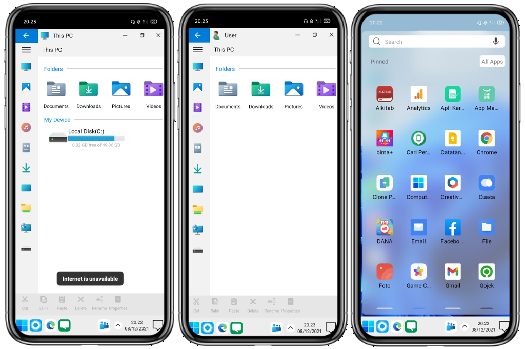 windows 11 launcher for android terbaik