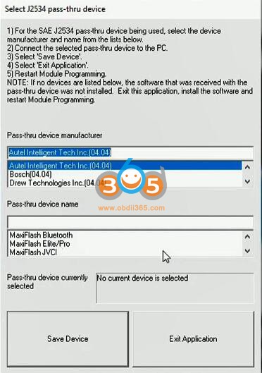 autel maxisys vci j2534 programming 21