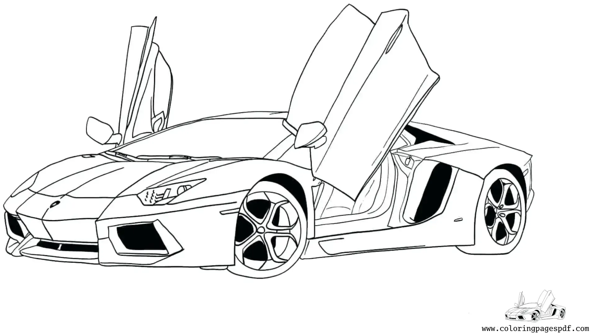 Coloring Pages Of A Lamborghini