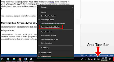Cara Memunculkan Keyboard Arab di Laptop