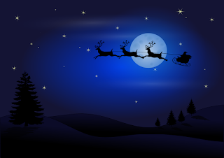 Ilustrasi siluet rusa Natal oleh Clker-Free-Vector-Images dari pixabay.com