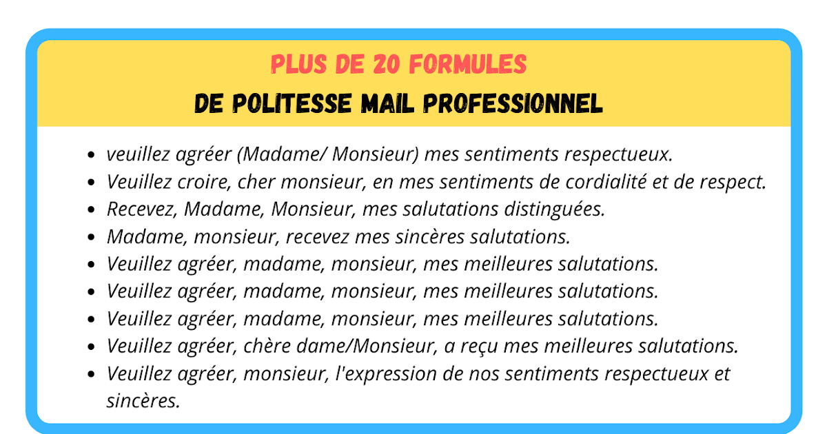 Plus De 20 Formules De Politesse Mail Professionnel