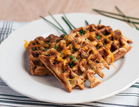 Savory Cheddar Chive Waffles… You Need These in Your Life!
