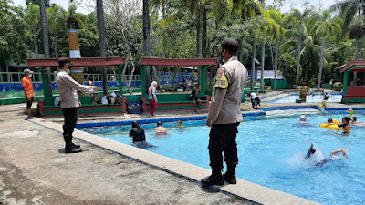 Personel Polsek Pandeglang Patroli Objek Wisata, Terapkan Prokes dan Berikan Pengamanan