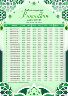 TEMPLATE JADWAL IMSYAKIYAH RAMADHAN TAHUN 1443 H/ 2022 M