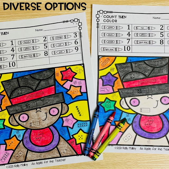 New Year's Color by Number Worksheets Baby New Year