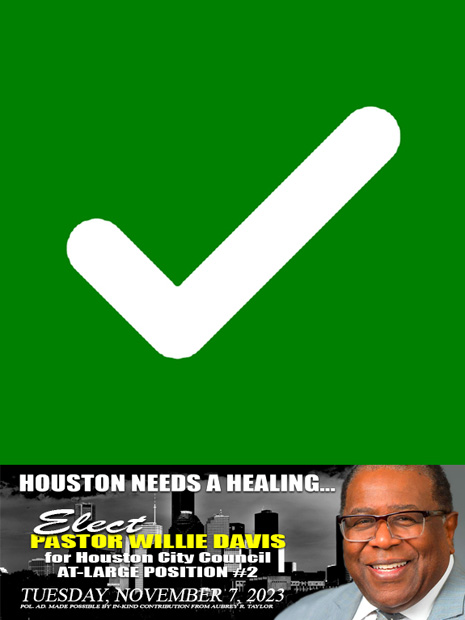 Willie Davis is running for Houston City Council At-Large Position #2, on November 7, 2023
